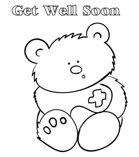 Color in get well soon themed coloring book. Printable Coloring Pages Get Well Soon