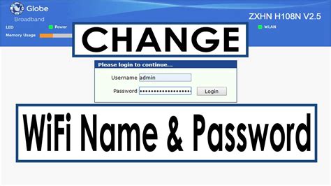 Dan anda telah berhasil merubah password wifi zte melalui smartphone. How to Change Globe Broadband ZTE ZXHN H108N Wi-Fi Name ...