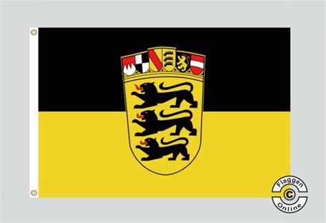 Allein der name des bundeslandes verspricht doch schon wasserspaß pur. Baden-Württemberg großes Landeswappen Flagge Fahne ...