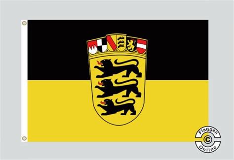 ✓ ehi geprüfter onlineshop ✓ rechnungskauf möglich. Baden-Württemberg großes Landeswappen Flagge Fahne ...
