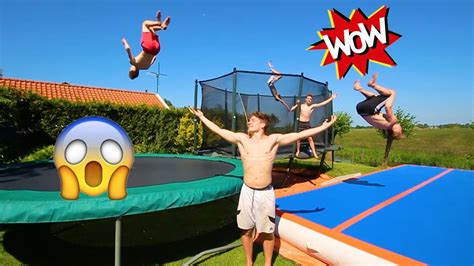 Choosing the best backyard trampoline. THE BEST BACKYARD EVER! (AIRTRACK + CRAZY TRAMPOLINES ...