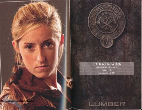 The victors (one male and one female) of this games are going to be the tributes that are going to represent district 7 at the 100th hunger games. Girl tribute - District 7 - Hunger Games | Hunger games ...