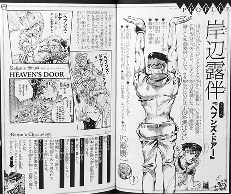 岸辺 露伴（きしべ ろはん、rohan kishibe）は、荒木飛呂彦の漫画『ジョジョの奇妙な冒険第四部 ダイヤモンドは砕けない』に登場する架空の漫画家。同漫画のスピンオフ作品『岸辺露伴は動かない』の主人公。血液型はb型。 杜王町に住む人気漫画家。 50+素晴らしいジョジョ 面白い漫画 - インスピレーションを ...