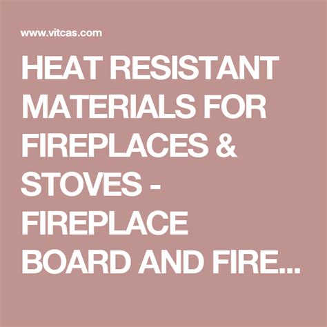 A broad range of cement: HEAT RESISTANT MATERIALS FOR FIREPLACES & STOVES ...