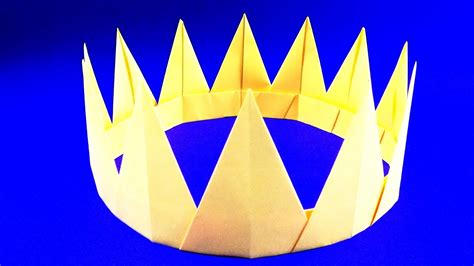 Как сделать корону из бумаги своими руками 👑 Оригами корона. Origami ...