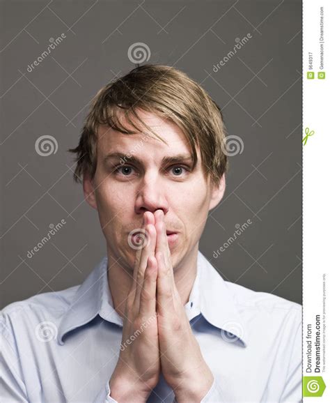 Terrified man stock image. Image of disappointment, distraught - 9649317