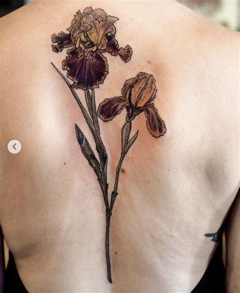 This also allows people to get their iris tattoo designed any way that they want it without having to worry about if it is depicted in a way that works for the meanings they. The best bearded iris tattoo I've seen | Flower tattoo ...