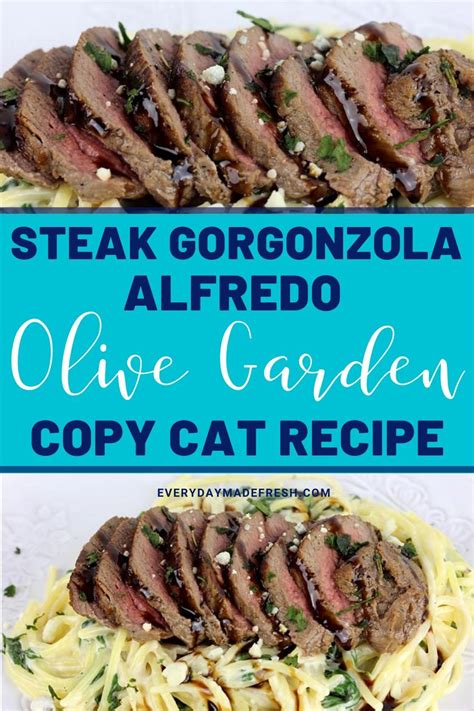 Cut beef into 1/2 cubes and set aside. Steak Gorgonzola Alfredo - Olive Garden's Copycat | Recipe ...