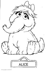 Coloring pages of lily, chamki, and zuzu playing pretend wit go > country flag coloring pages. Image result for baby alice snuffleupagus | Sesame street ...