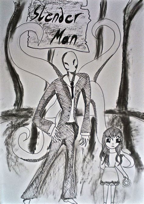 A step by step tutorial on how to draw slender man. Learning how to draw Slender Man | Amee S. 12 years old ...