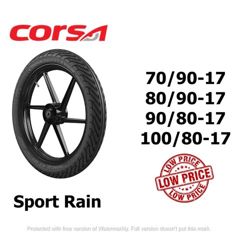 Porque la llanta lisa no avisa! " KING OF RAIN " CORSA SPORT RAIN TUBELESS TAYAR 70.90.17 ...