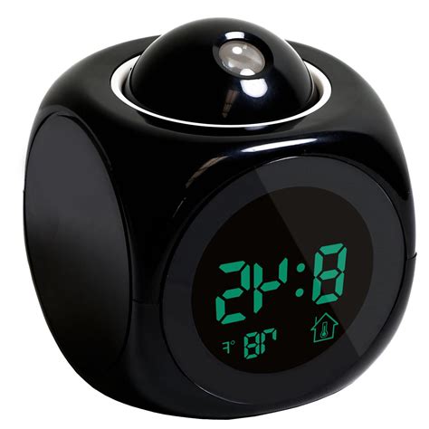 Forget about arriving late to any important event! Alarm Clock LED Wall/Ceiling Projection LCD Digital Voice