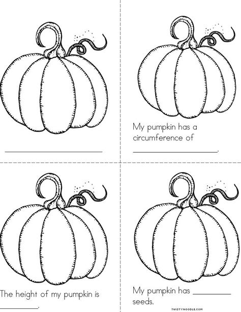 5 little pumpkins coloring page pages template. My Pumpkin Book - Twisty Noodle