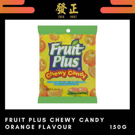 Jelly, fruit strips and sticks are among the most popular stars of this brand. Fruit Plus Chewy Candy ORANGE FLAVOUR 150G | New PGMall