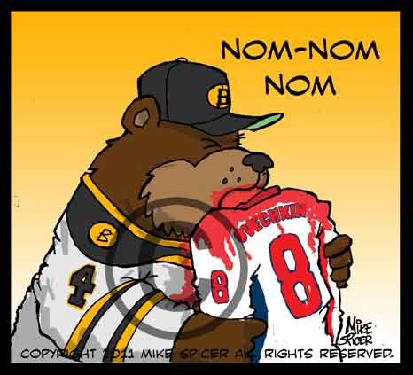 When i first saw the boston bruins jesus christ tattoo late last month, i had two why yes, that is a bear (or some sort of bearcat. Mike Spicer Cartoonist / Caricaturist.: Snackvechkin