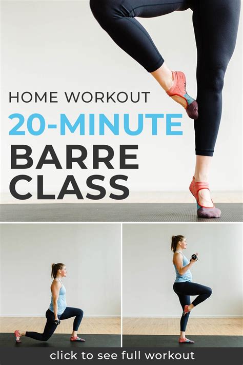 Most of the exercises use bodyweight resistance — with the exception of light weights for arm exercises — and require you to balance with a hand on a ballet barre or sturdy chair for support. 20-Minute Barre Class At Home Workout Video | Barre ...