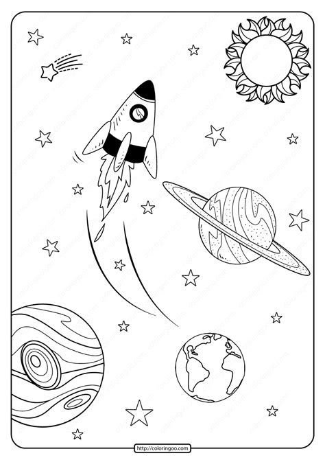 You can use our amazing online tool to color and edit the following solar system coloring pages pdf. Free Printable Space Journey Pdf Coloring Page | Planet ...