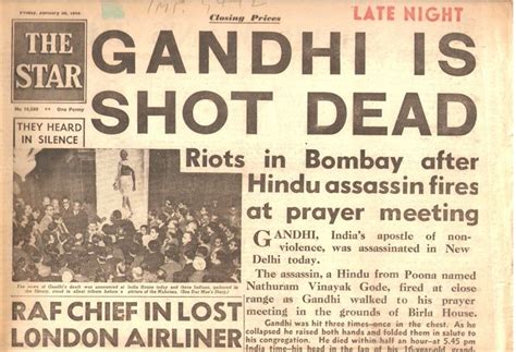 Von schauspielerischen erfolgen über regiewerke bis hin zur wohltätigkeit: Mahatma Gandhi, father of the nation was assassinated by ...