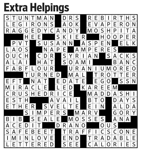 Ever since i bought a new computer with windows 8 i can't open up the wall street journal crossword. Extra Helpings (Saturday Crossword, March 10) - WSJ ...