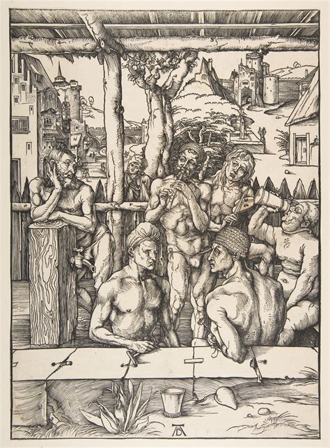 Granny gargles in the green. Albrecht Dürer | The Bath House | The Met