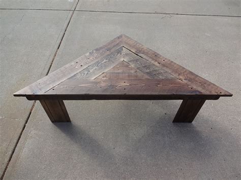 Then attach it to a table framework. Triangular coffee table made out of pallets for daughter ...