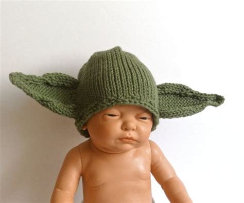 Baby knit yoda hat pattern. Yoda hat all sizes/ baby yoda hat/ knit yoda by ...