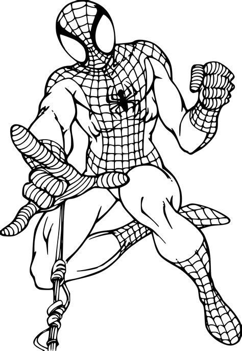 Coloriage de heros spiderman 34 retrouve spiderman dans lun de ses incroyables aventures dans ce coloriage gratuit. Coloriage Spiderman araignée à imprimer sur COLORIAGES .info