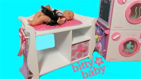 Manhattan toy baby stella time to eat table chair first baby doll play set for 15 dolls. AMERICAN GIRL BITTY BABY CHANGING TABLE UNBOXING + BITTY ...