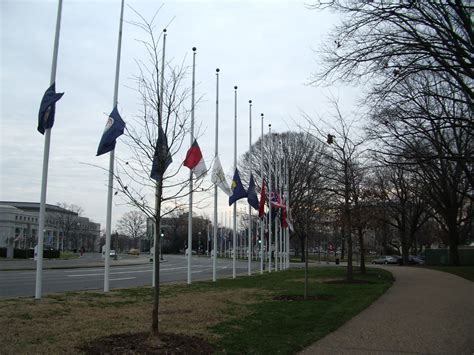 A flag that is at half mast has been brought down to a point halfway down the pole as an…. Half Mast Free Stock Photo - Public Domain Pictures