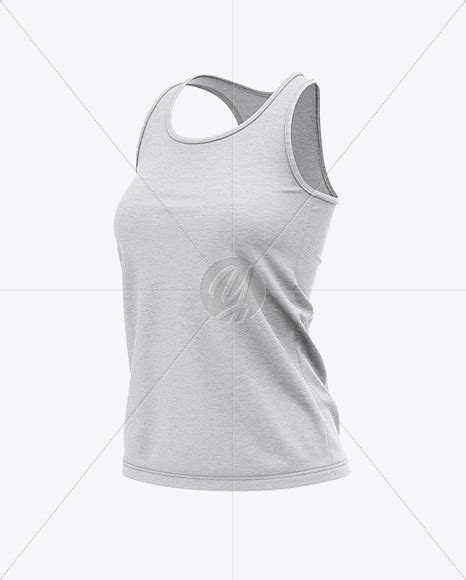 For those times when you need ladies tank top mockup templates with a back view, there is this wonderful mockup shot against a plain white. Women's Heather Racerback Tank Top Mockup - Front Half ...