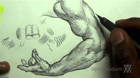 Learn how to draw a tree with pen and ink in this lesson. Pen & Ink Drawing Tips | How add crosshatching to an arm ...