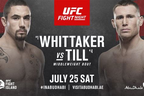 That portion of the event begins at 10 p.m. Latest UFC on ESPN 14 fight card, 'Whittaker vs Till ...