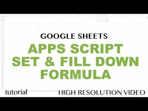 Open google sheets on your android. Google Sheets - Apps Script Fill Down Formula (Set a ...