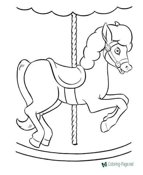 See more ideas about merry go round, coloring pages, coloring pictures. Horse Coloring Pages Merry-go-round Pony