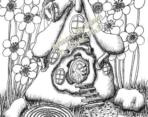 1) if you have javascript enabled you can click the print link in the top half of the page and it will automatically print the coloring page only and ignore the advertising and navigation at the top of the page. Fairy Houses and Fairy Doors Vol 3 and 4 Individual ...