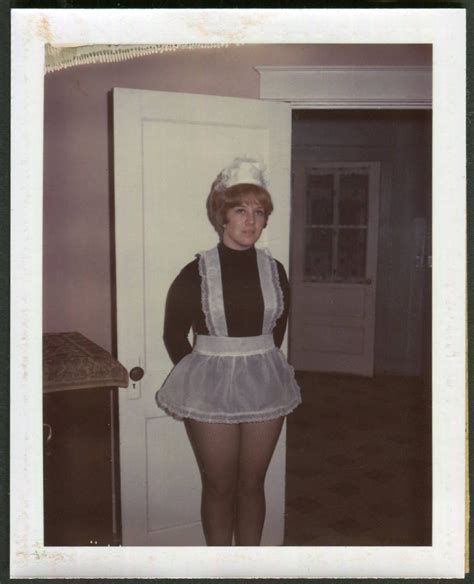 Vintage Color Polaroid Photo of Woman Dressed as French Maid | Etsy