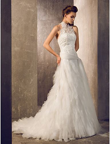 Get the best deal for lace sheath halter neck wedding dresses from the largest online selection at ebay.com. Sheath / Column Halter Court Train Lace Tulle Wedding ...