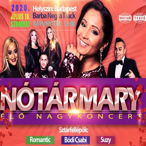 Check spelling or type a new query. Nótár Mary Élő Nagykoncert | TICKETPORTAL belépőjegyek ...