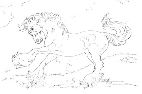 Horses are one type of animals that live on land. Realistic Horse Coloring Pages at GetColorings.com | Free ...