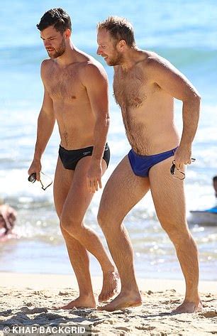 Hamish macdonald's departure from the abc was a forgone conclusion, a tv professional revealed on monday. Q&A host Hamish MacDonald packs kisses his boyfriend Jacob Fitzroy at Coogee Beach | Daily Mail ...