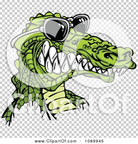 More images for alligator with sunglasses clipart » Clipart Grinning Alligator Wearing Sunglasses - Royalty ...