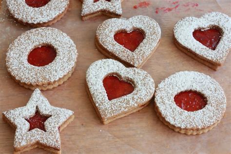 Homemade austrian linzer cookies are two shortbread cookies, accompanied by a very common jelly at christmas. Austrian Jam Cookies / Traditional Austrian Linzer Cookies ...