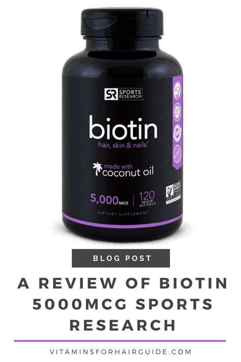 Biotin deficiency causes brittle nails and can lead to drastic hair loss. A review of the softgels of Biotin 5000mcg Sports Research ...