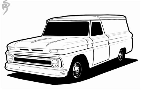 Feel free to explore, study and enjoy paintings with paintingvalley.com. Chevy Truck Drawings | Free download on ClipArtMag