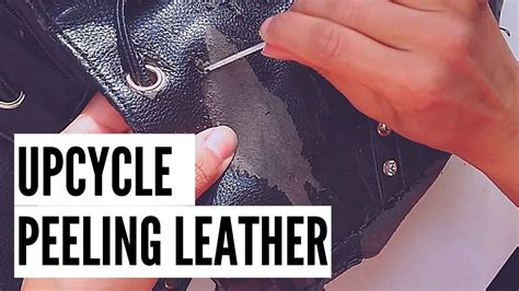 Does anyone know how to fix/prevent faux leather flaking away? How to Upcycle Peeling Faux Leather - YouTube