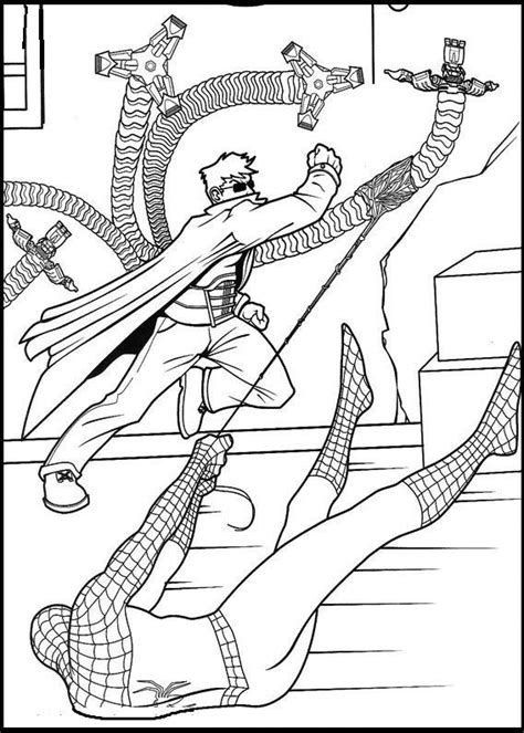 We are giving easy spiderman coloring pages for toddlers and preschoolers. Spiderman Very Fierce Fighting coloring picture for kids