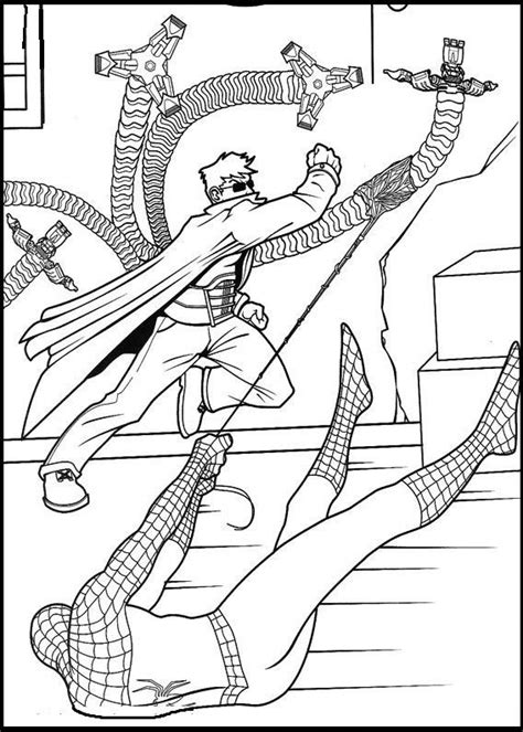 We are giving easy spiderman coloring pages for toddlers and preschoolers. Spiderman Very Fierce Fighting coloring picture for kids