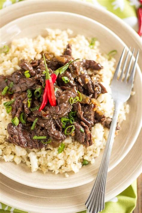 Learn how to make/prepare mongolian beef rice by following this easy recipe. Mongolian Beef over Cauliflower Rice | Recipe | Beef ...