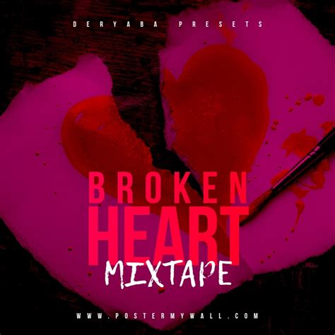 Sad melody on the piano for people who are missed. Broken Heart Pinky Mixtape CD Cover Template | PosterMyWall