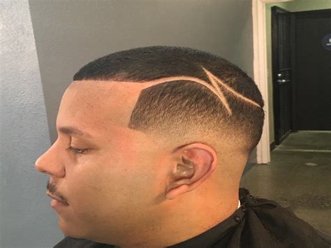 Bald fade haircut with design. nice Bald Fade With Part Check more at https ...